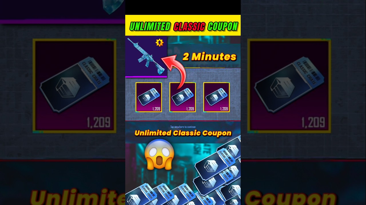 😍How to Get UNLIMITED Classic Crate Coupon In Bgmi 🔥 How to get Free Classic Crate coupon in Bgmi