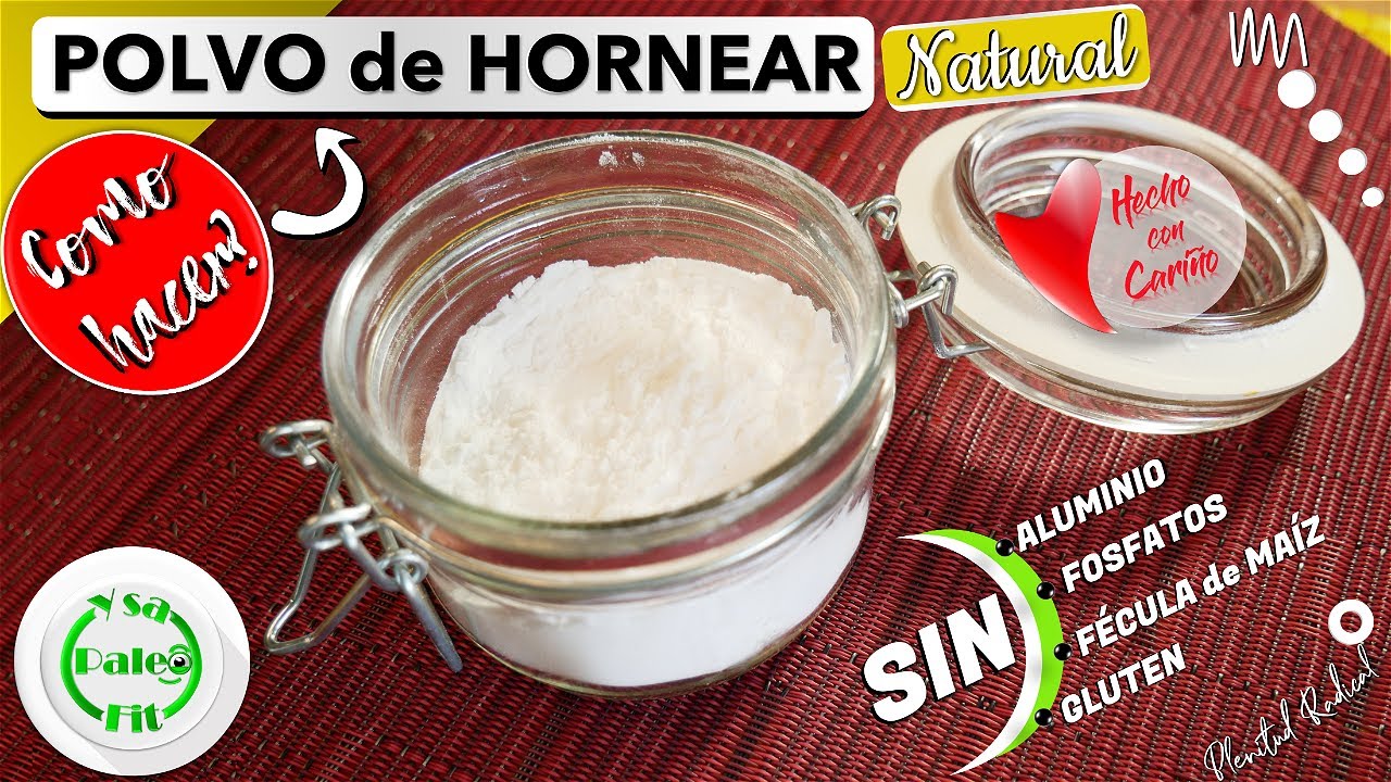 Cómo hacer POLVO de HORNEAR NATURAL sin ALUMINIO |sin FOSFATOS | sin FÉCULA de MAÍZ | sin GLUTEN 🍰