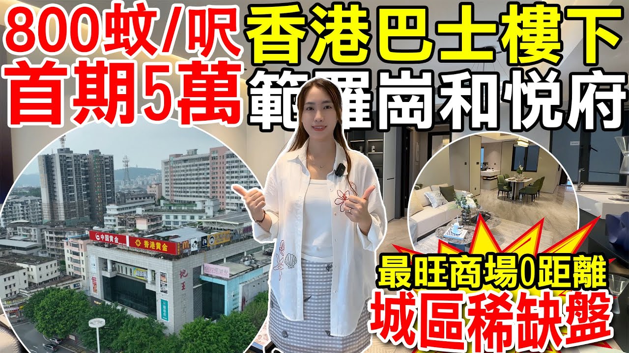 「首期五萬+800蚊/呎」範羅崗·和悅軒！香港巴士樓下｜最旺商場0距離｜城區稀缺盤【江門有樓睇】