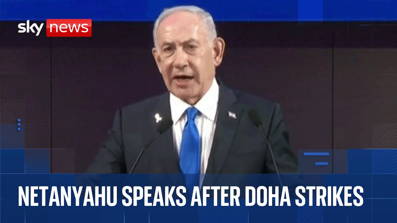 Netanyahu speaks after Israel strikes on Hamas leaders in Qatar