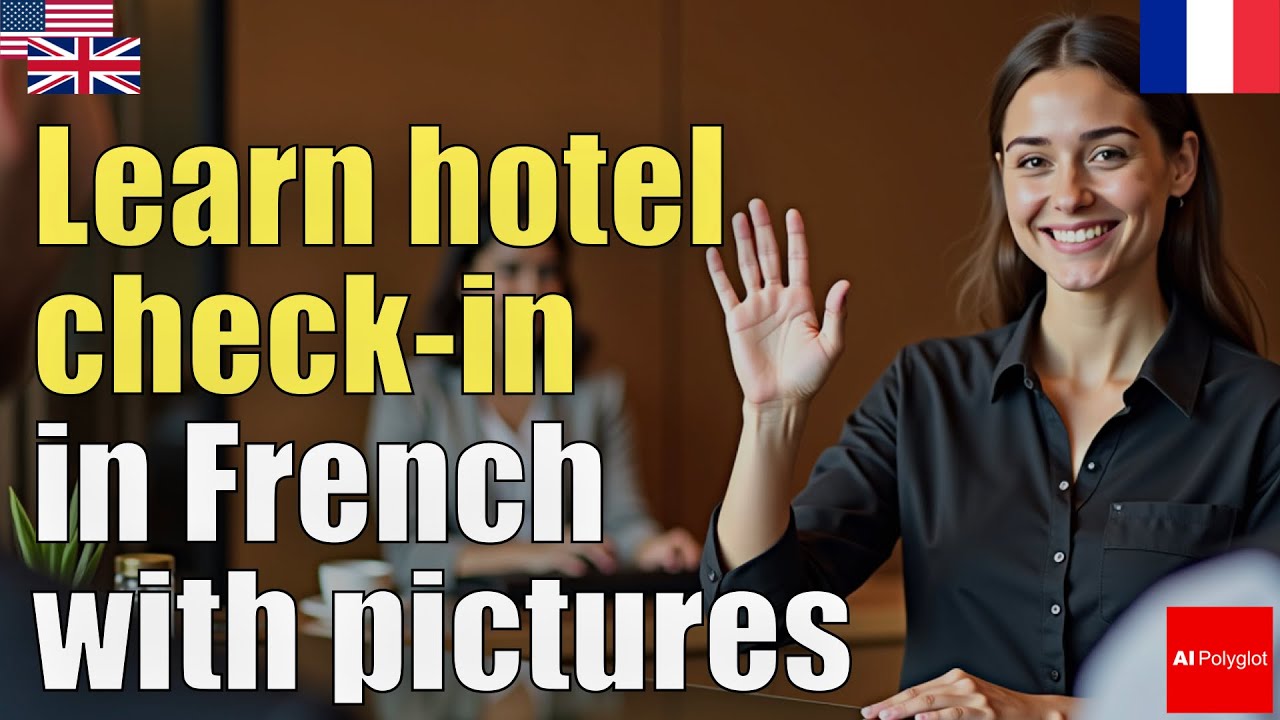 Learn hotel check-in in French with pictures | Natural Listening | Must-Know