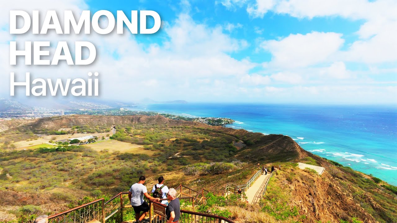 Diamond Head, Full Hike Trail Tour | Waikiki, Honolulu, Oahu | Hawaii Mountain Walk 4K