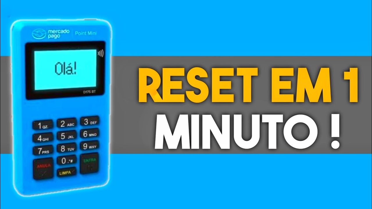 Como resetar a maquininha "Point mini" do Mercado pago ! (Resolve muitos problemas) 