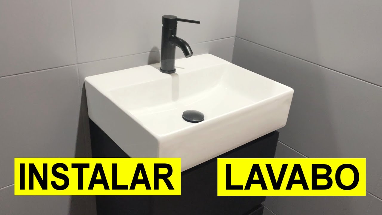 Como instalar un lavabo en mueble baño. Grifo y desagüe