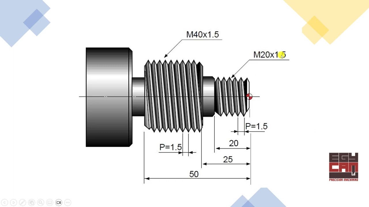 شرح سيكل القلاووظ Multiple Thread Cutting Cycle G76