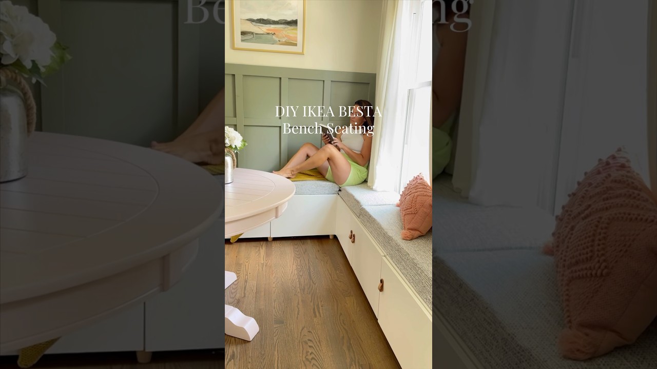 IKEA Hack: DIY BESTA Bench Seating - a functional and cozy upgrade ✨ #benchseat #ikeahack