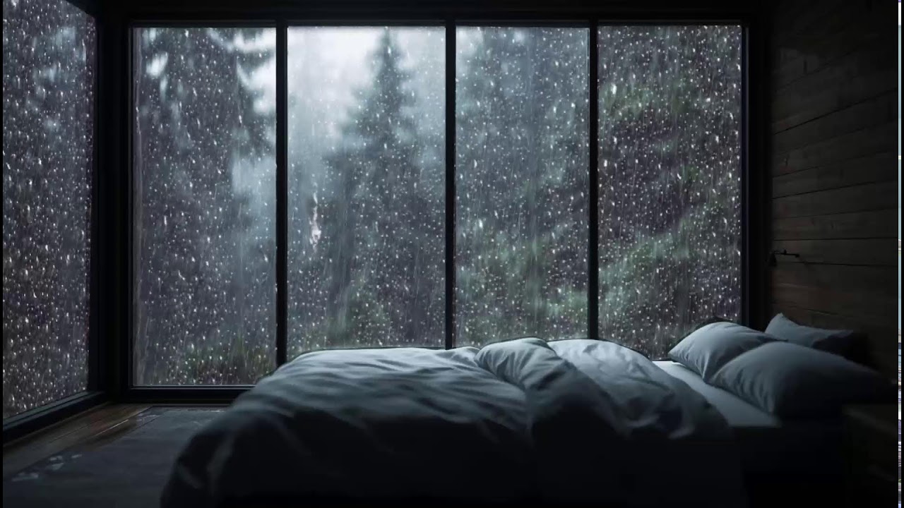 Rain on Window Sounds 🌧️ Relaxing Sleep Ambience, Calm Mind, and Stress Relief
