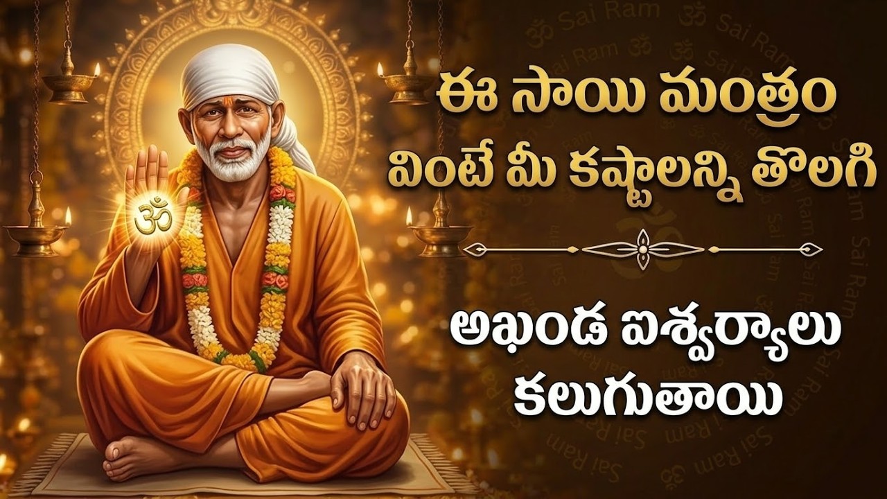 ఈ మంత్రం వింటే కష్టాలన్నీ మటుమాయం - Sri Sai Gayatri Mantram With Telugu Lyrics | Shirdi Sai Mantra