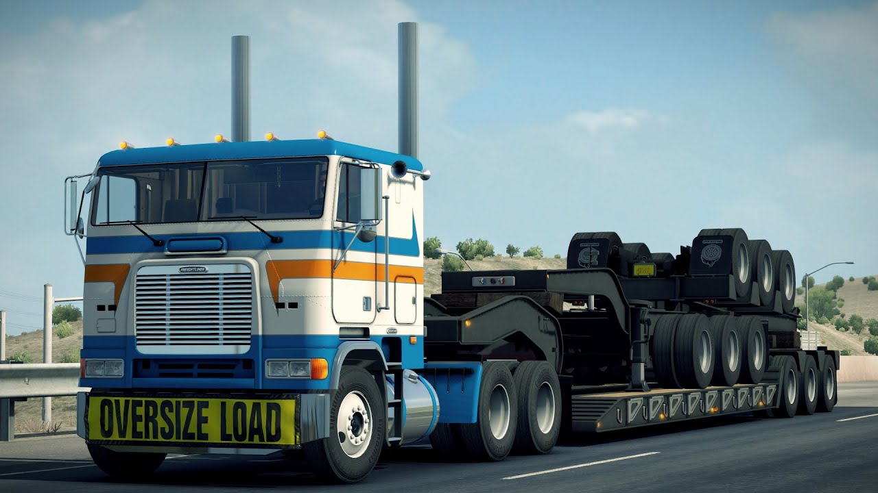 Stacked SCS Lowboy Trailers | American Truck Simulator Mod [ATS 1.39]