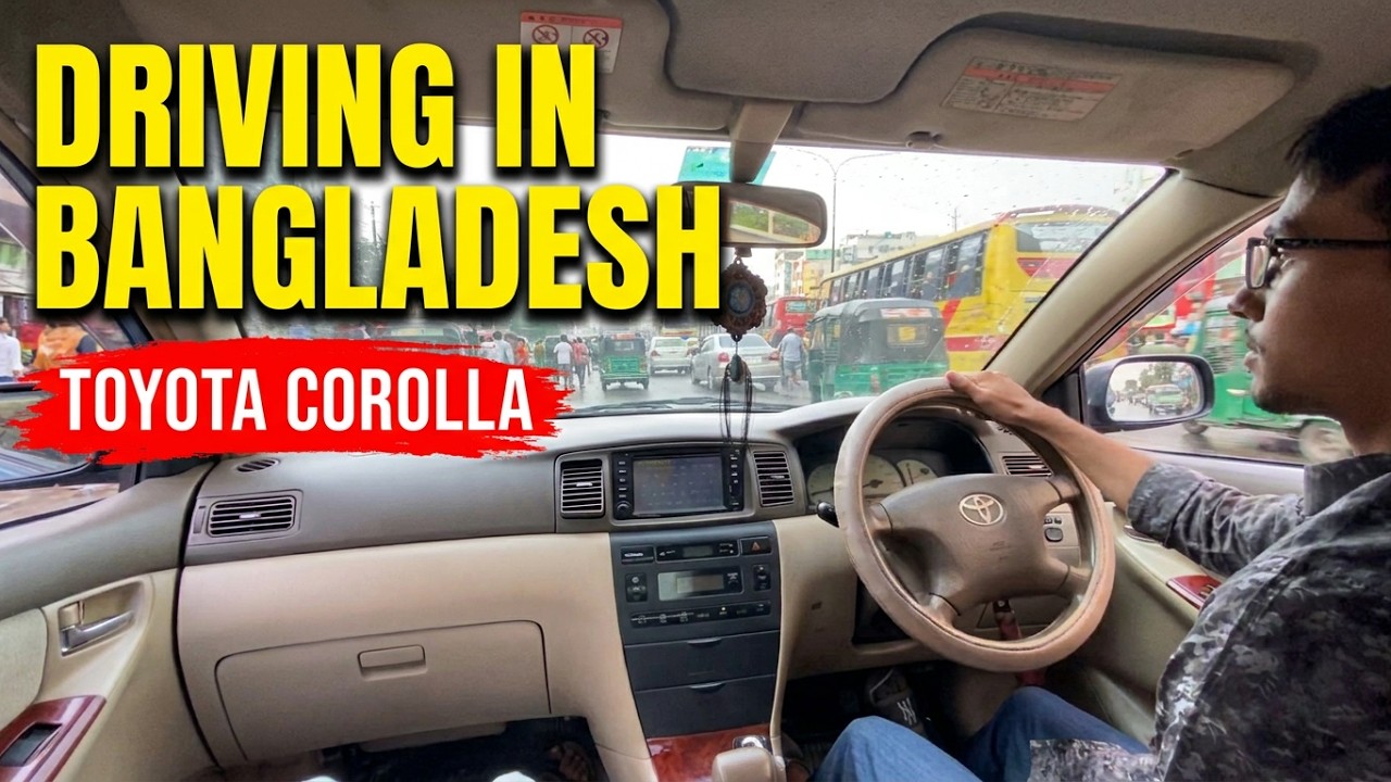 Driving in BANGLADESH 🇧🇩 ,Toyota G Corolla 2003,  From College Gate To Shyamoli🚙🏎️