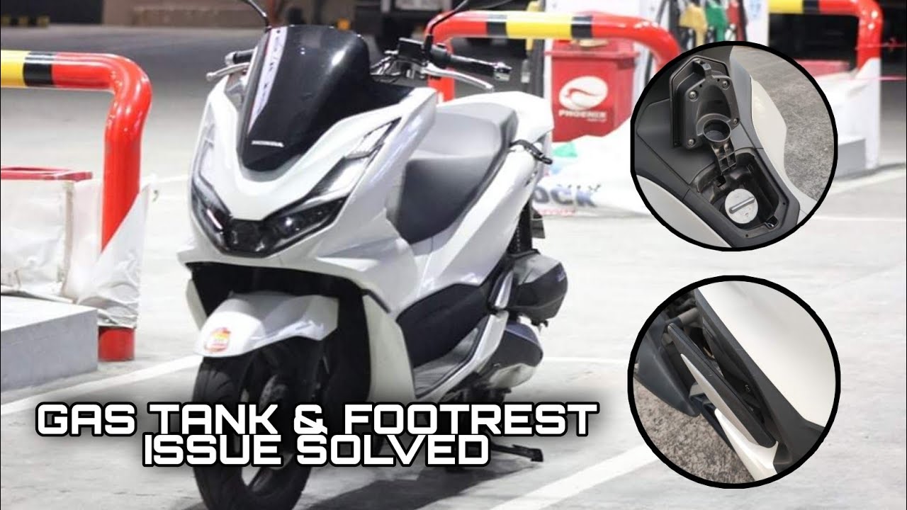HONDA PCX 160 GAS TANK COVER & FOOTREST ISSUE SOLVED / GOMA LANG ANG KATAPAT /