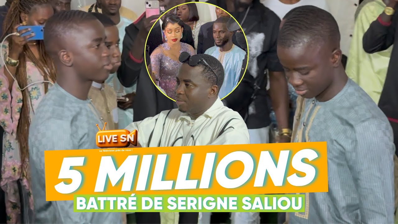 5 MILLIONS😳 LE BATTRÉ DE SERIGNE SALIOU FILS DE SOUHAIBOU TELECOM À SIDY DIOP / BAPTÊME ROYALE