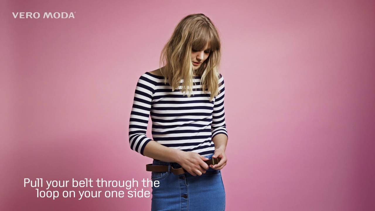 How to tie a long belt in a cool way