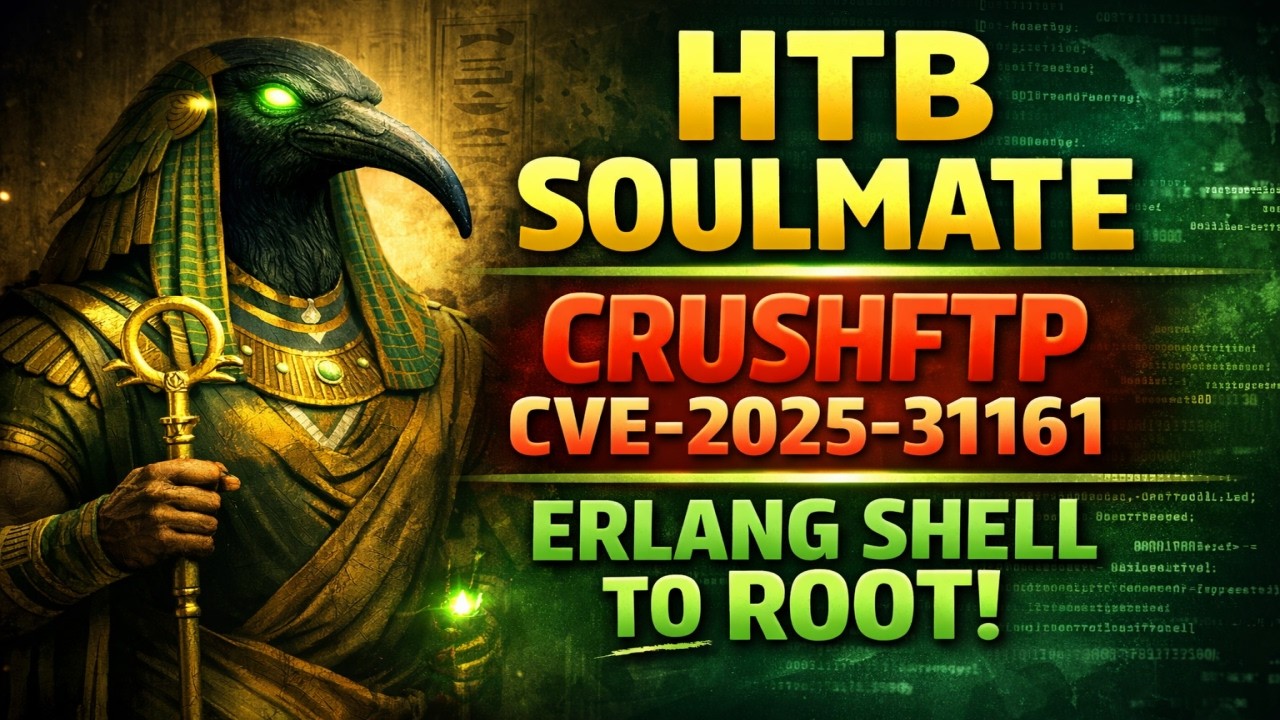 HTB Soulmate Walkthrough | CrushFTP RCE → Erlang PrivEsc → Root (CVE-2025-31161)