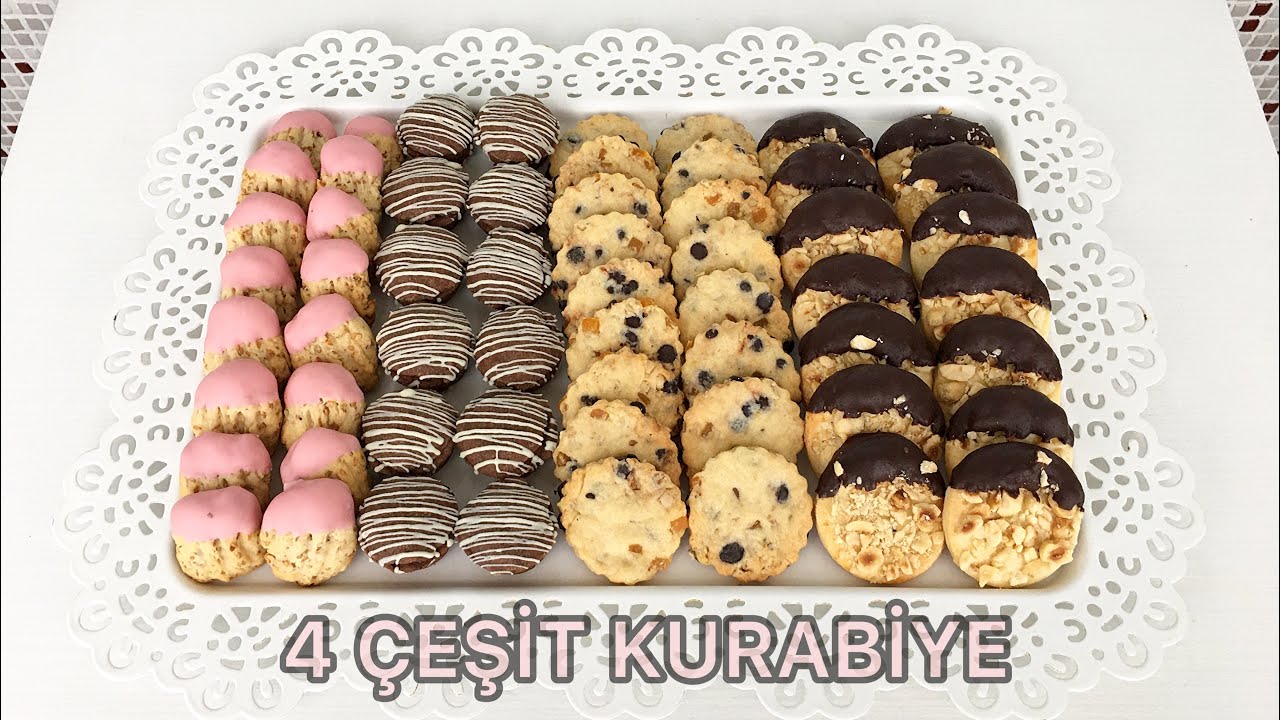 Tek hamurla 4 ÇEŞİT KURABİYE 😍🤗