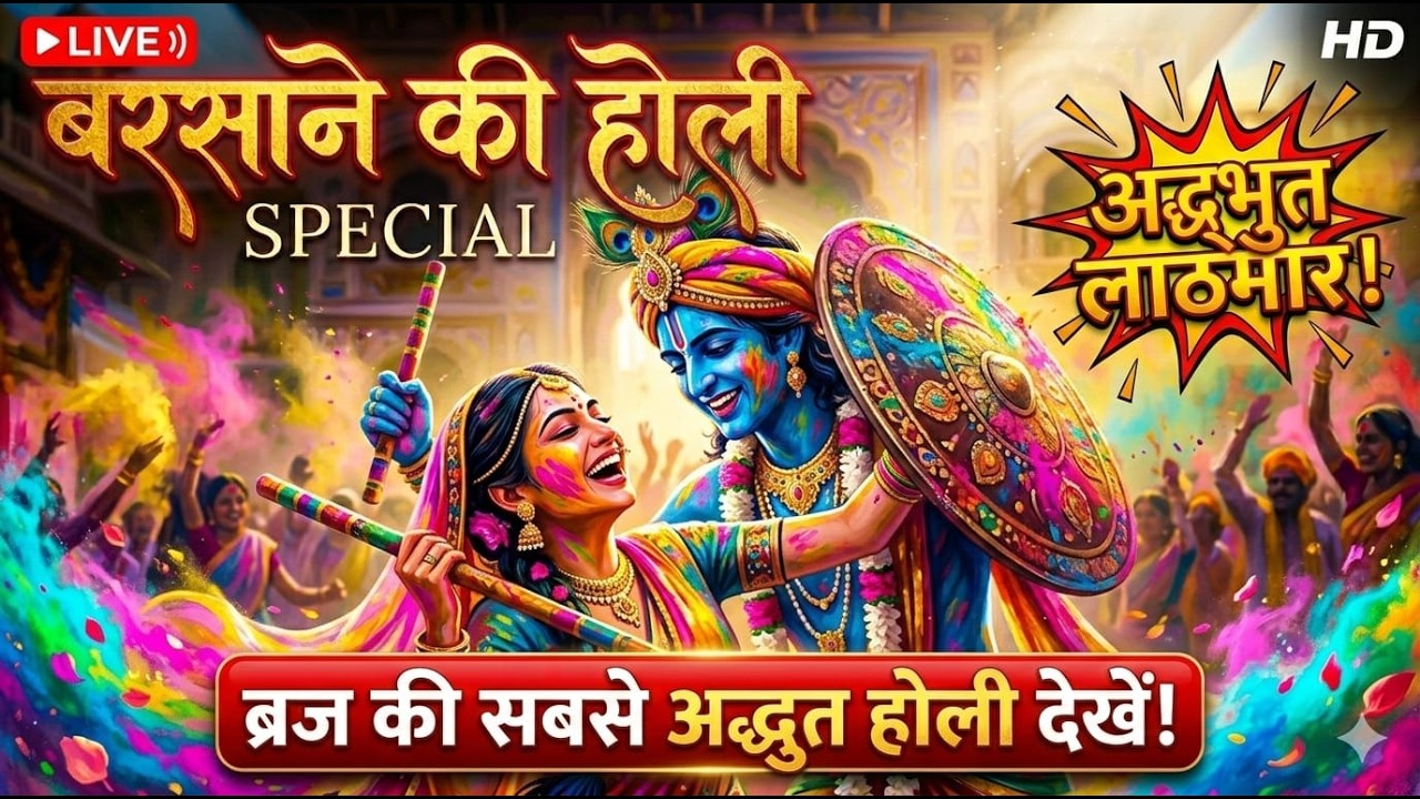 🌸 राधा कृष्ण ब्रज की होली 2026 | Vrindavan Barsana Ki Rangili Holi | Shyam Rang Mein Doobi Bhakti 🎨✨