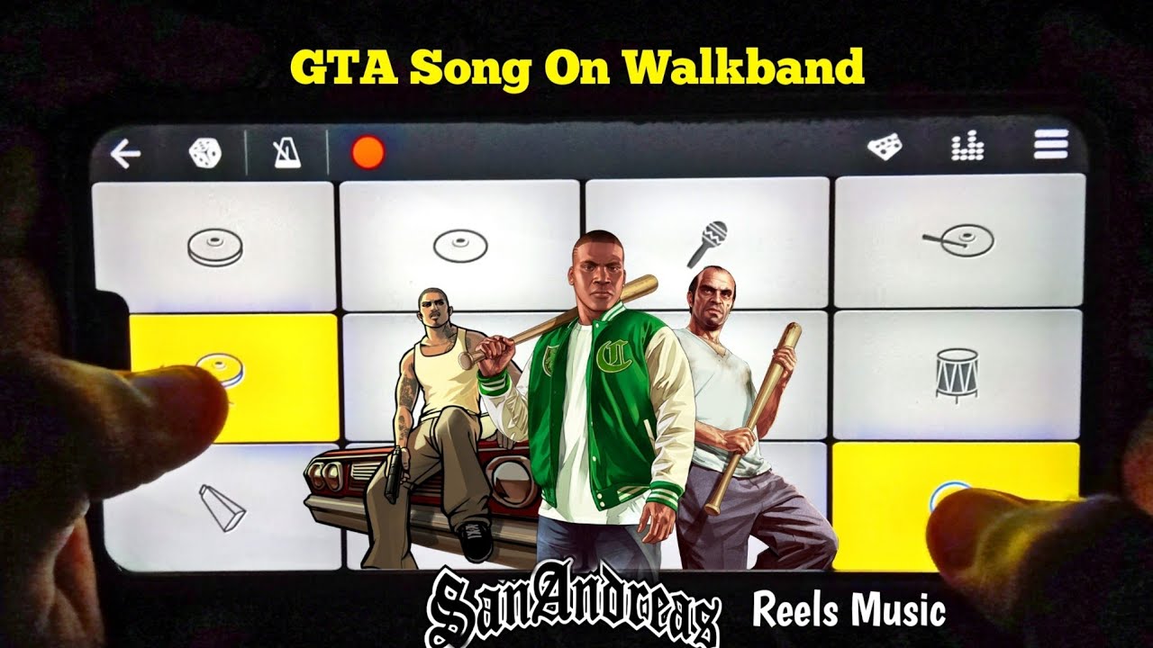GTA SAN ANDREAS THEME SONG MOBILE PIANO COVER | TRENDING REELS |  WALKBAND APP