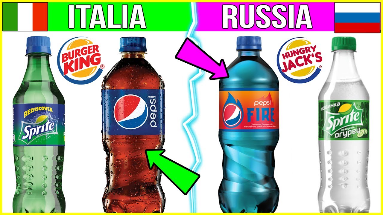COME CAMBIA IL CIBO NEGLI ALTRI PAESI 🍔 Pepsi , Burger King , Gelati ecc....