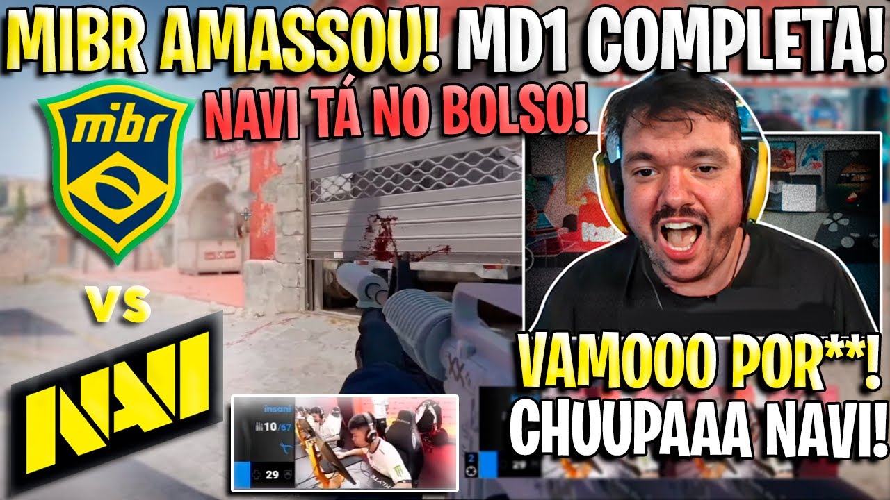 MIBR É ABSURDAAA POR**!!🔥 MIBR vs NAVI (MD1 COMPLETA) - Perfect World Shanghai Major 2024