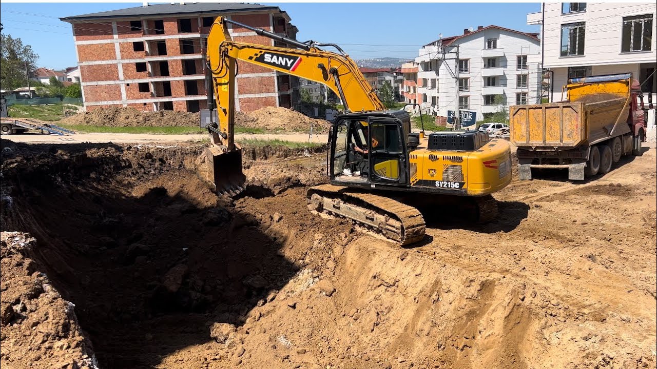 SANY SY215C HAFRİYAT ÇALIŞMASI. #sany #ekskavatör #excavator #hafriyat #işmakinaları #machines