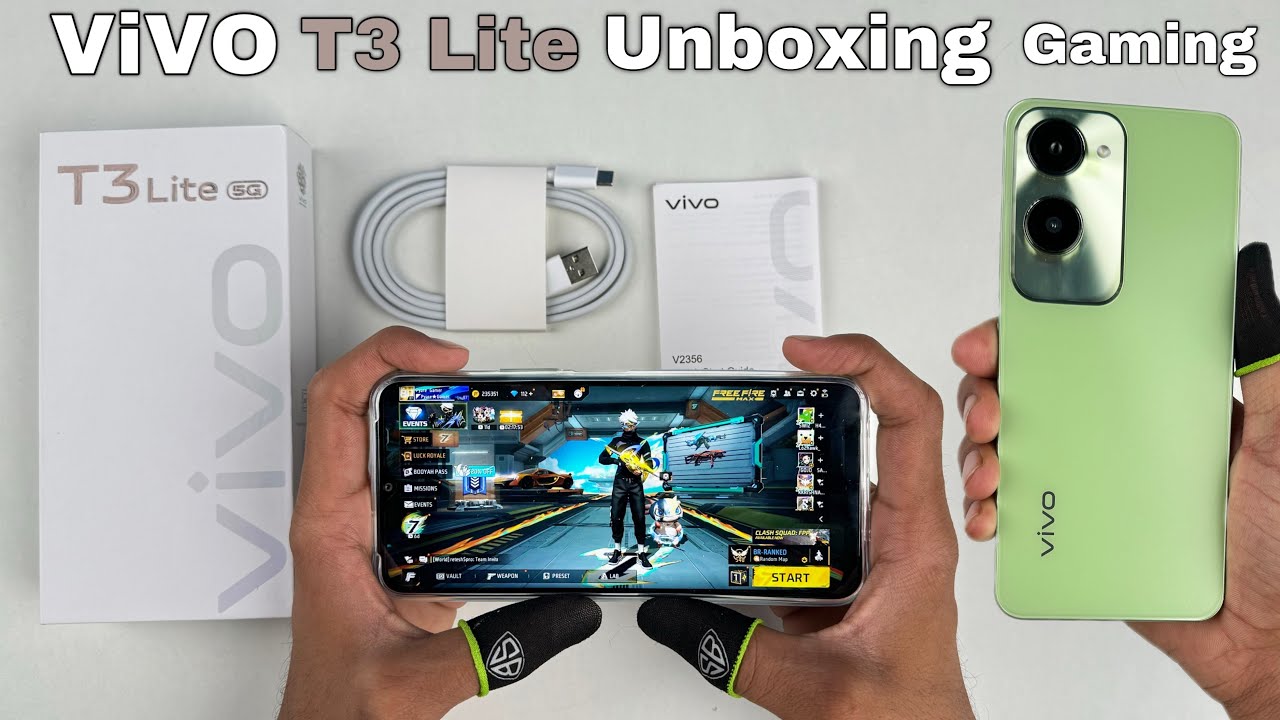 Vivo t3 lite 5G unboxing and gaming test 50MP camera mediatek dimensity 6300 CPU