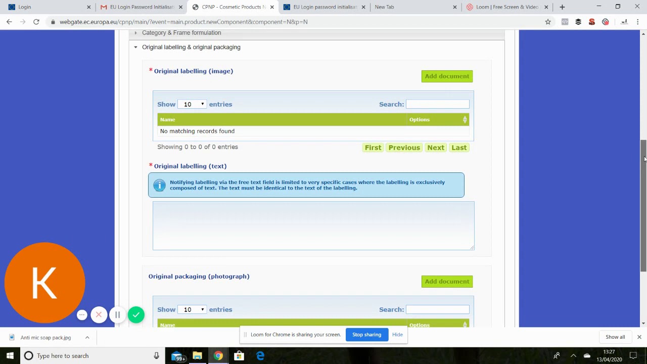 How to upload a soap product to the Cosmetic Products Notification Portal