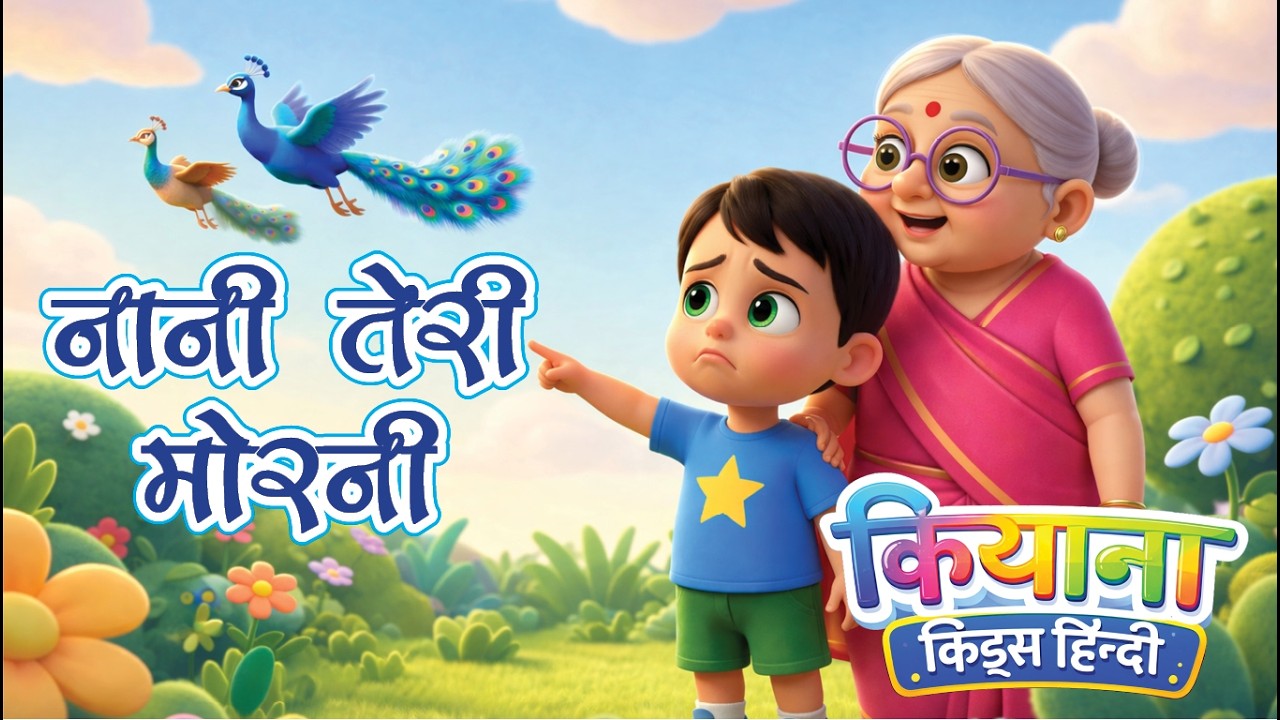 Nani Teri Morni | 1 Hour Hindi Lullaby for Babies | Kids lori | Kiyaana Kids Hindi