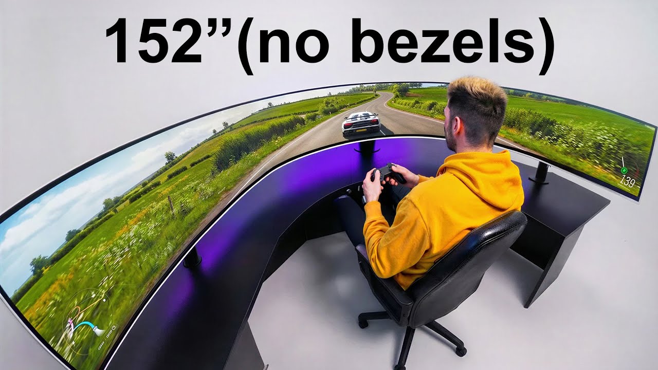 I Built The World's Widest Gaming Monitor! (152