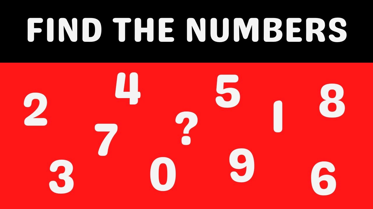 Hidden Numbers Puzzle - Can You Find Them All?