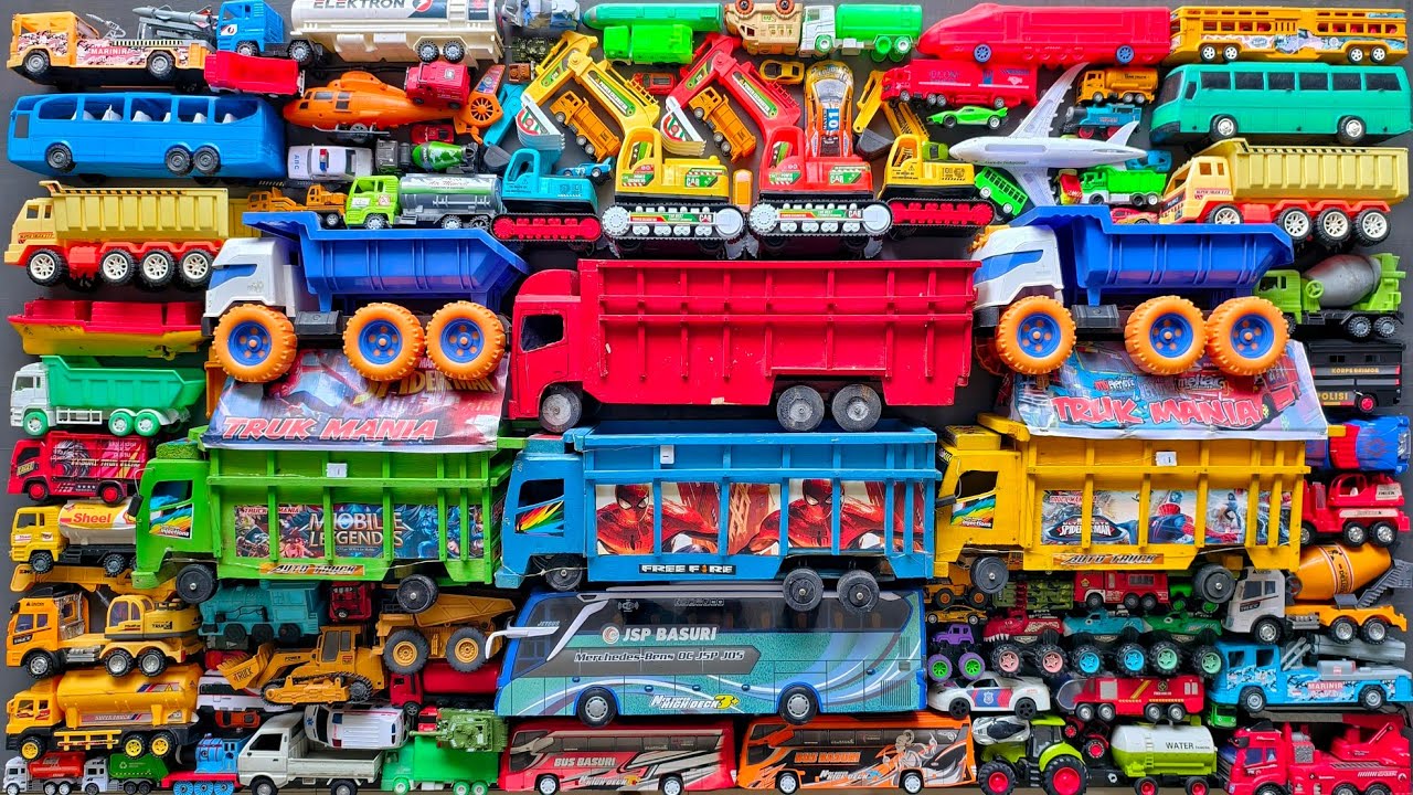 Mobil Mobilan Truk Oleng , Mobil Truk Molen, Mobil Balap, Truk Pasir, Excavator, Mobil Roket, Damkar