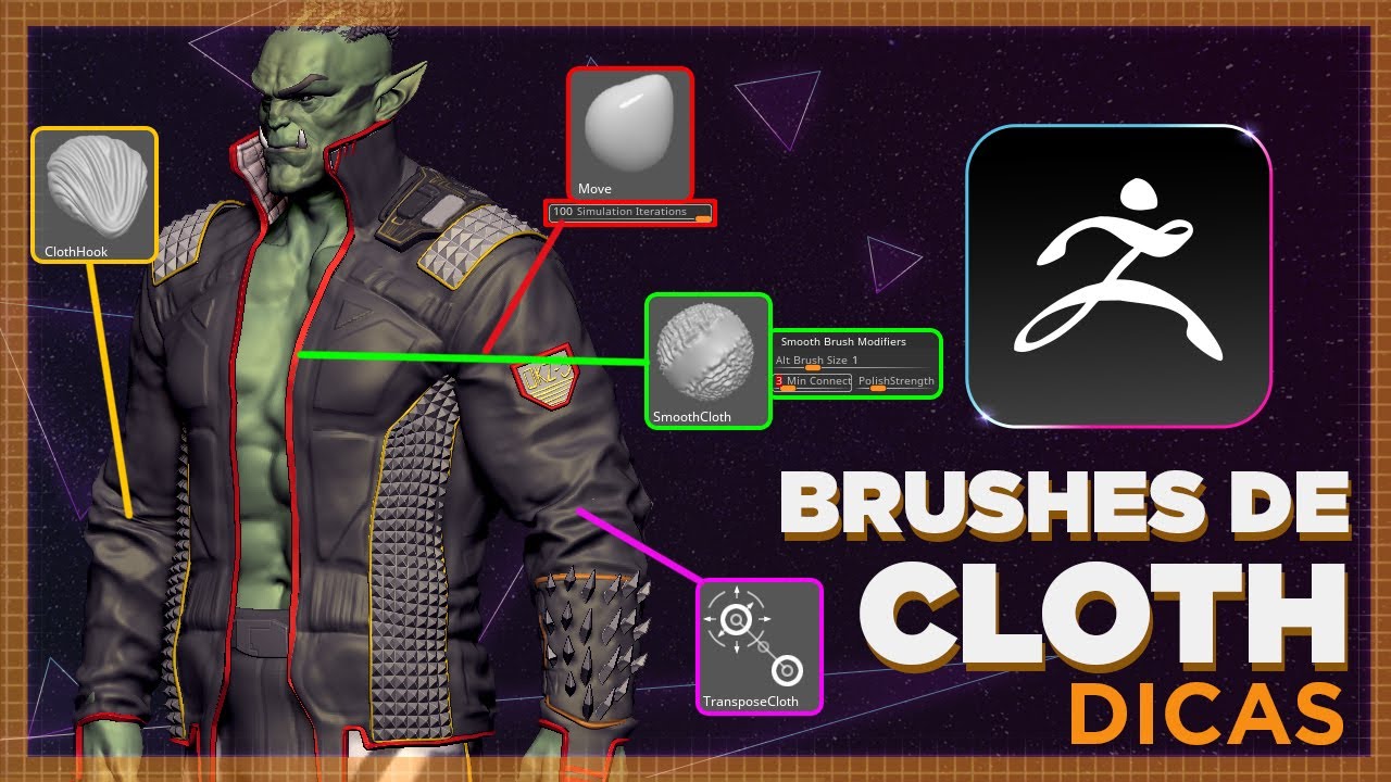 Dicas de como usar ClothBrush | ZBrush Tutorial 
