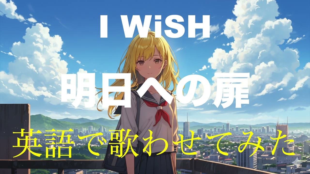 I WISH  明日への扉　英語で歌わせてみたJapanes AI Covers J POP Japanese Songs With Lyrics