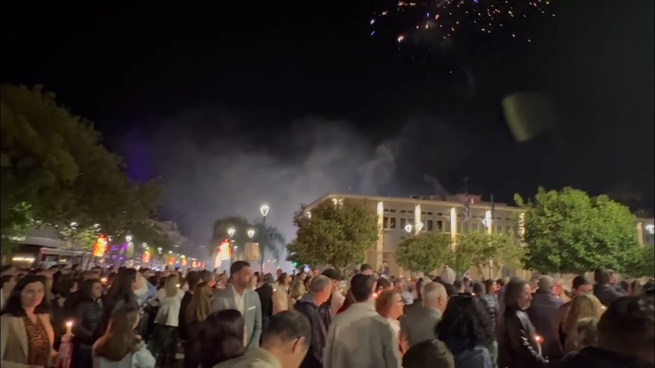 Greek Orthodox Easter , Central square of Argostoli , Kefalonia Greece 2024