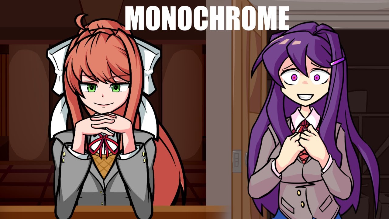 FNF - Monika / Yuri sings Monochrome (VS Hypno's Lullaby)
