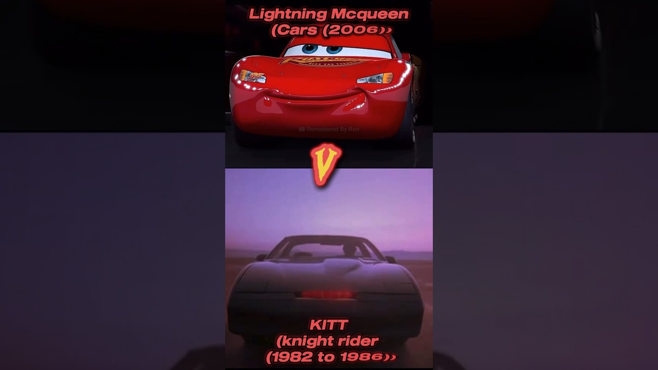 Lightning McQueen vs KITT  #vsshort #edit #knightrider #cars #lightningmcqueen #kitt #vehicles