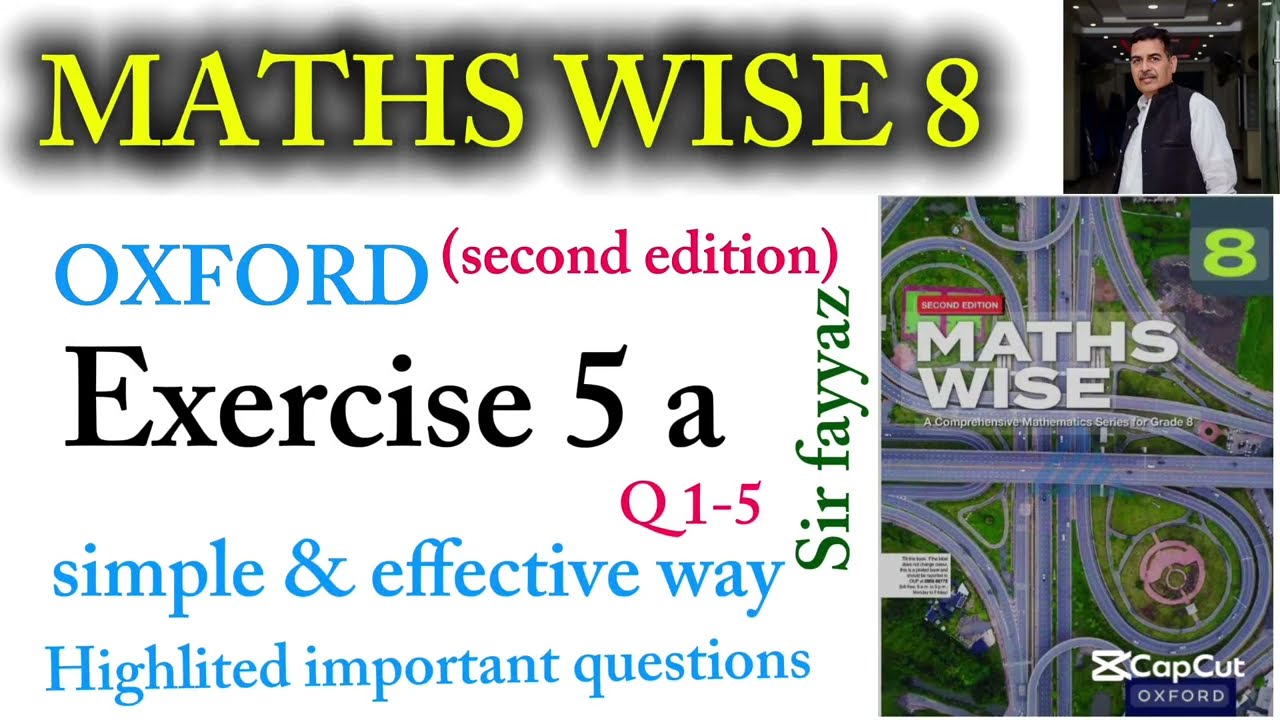 MATHS WISE 8 | EXERCISE 5A  | UNIT 5  |  EX 5A | Q-1-5 |polynomial and Exponent | Chapter 5  | 8th