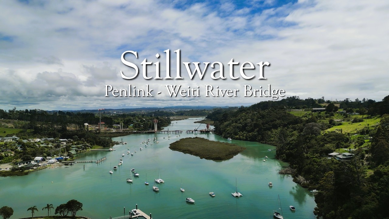 Let's take another look at Stillwater Nov 2025 - Penlink - Weiti River bridge - New Zealand - drone