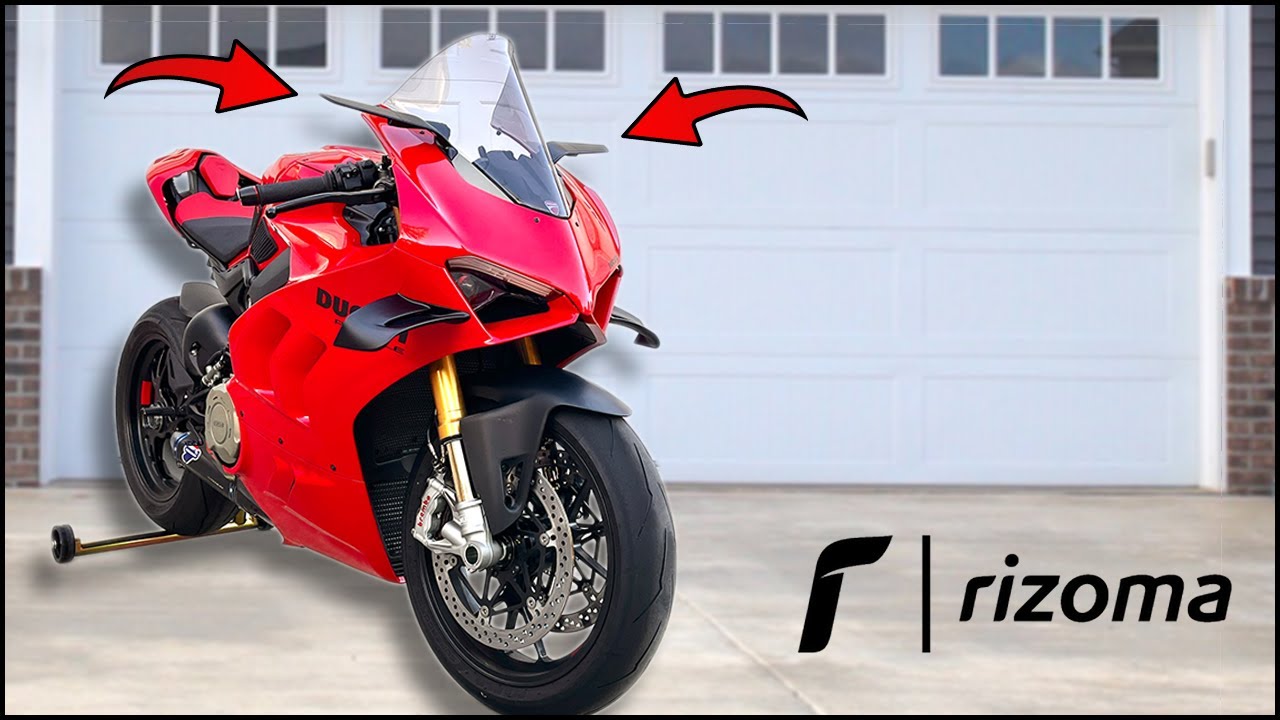 Ducati Panigale V4S Rizoma Stealth Mirrors | These Rizoma Mirrors look SO GOOD!