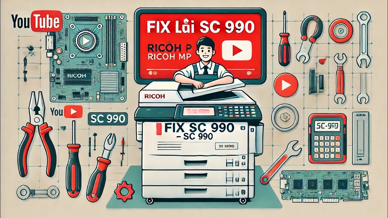 Fix SC 990 Ricoh error. Sửa lỗi SC 990 Ricoh các dòng Aficio, MP ✔
