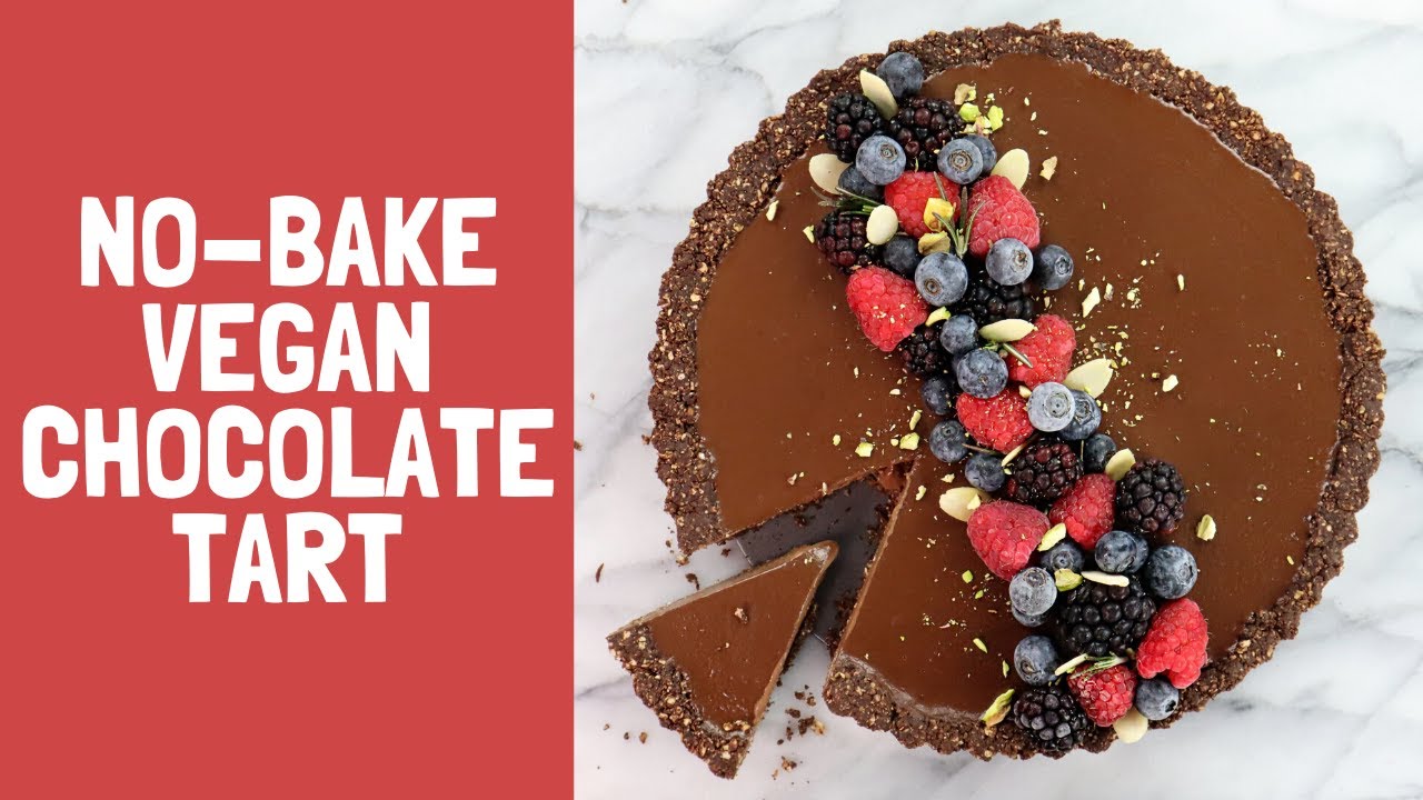 NO BAKE VEGAN CHOCOLATE TART RECIPE: Gluten-Free and Low in Sugar