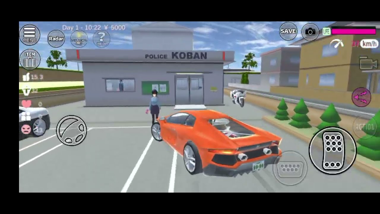 Sakura cartoon school simulator police station Jel 😨