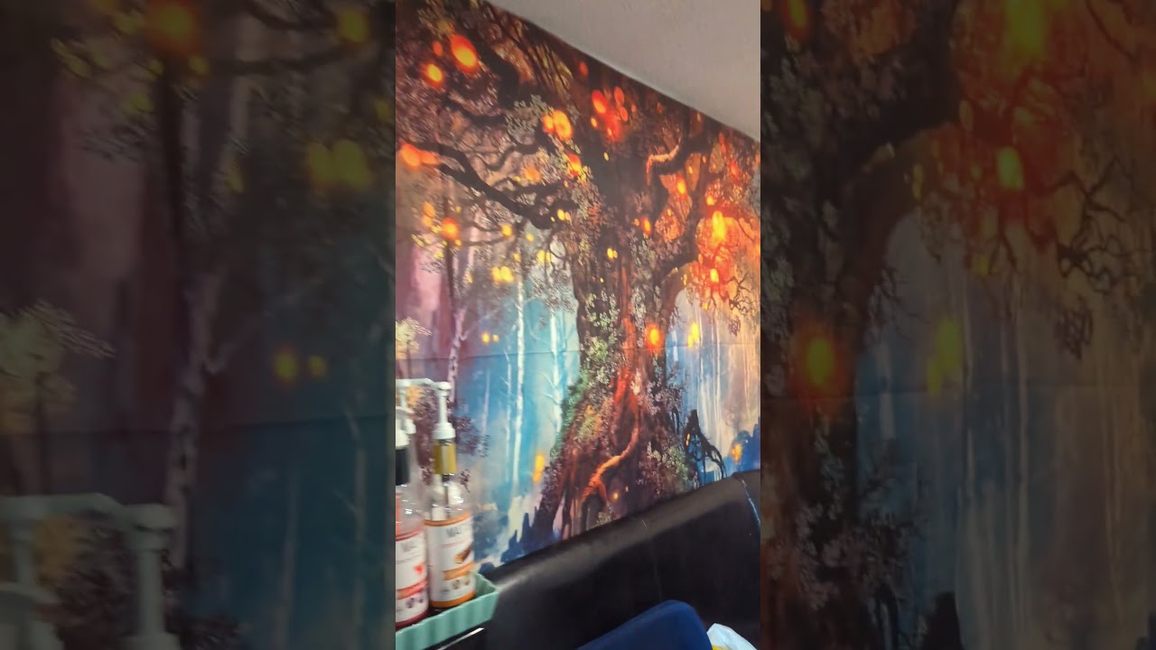 Making my #zenspace #abundance #clairvoyant #treeoflife #temu #tapestry #memorialwall