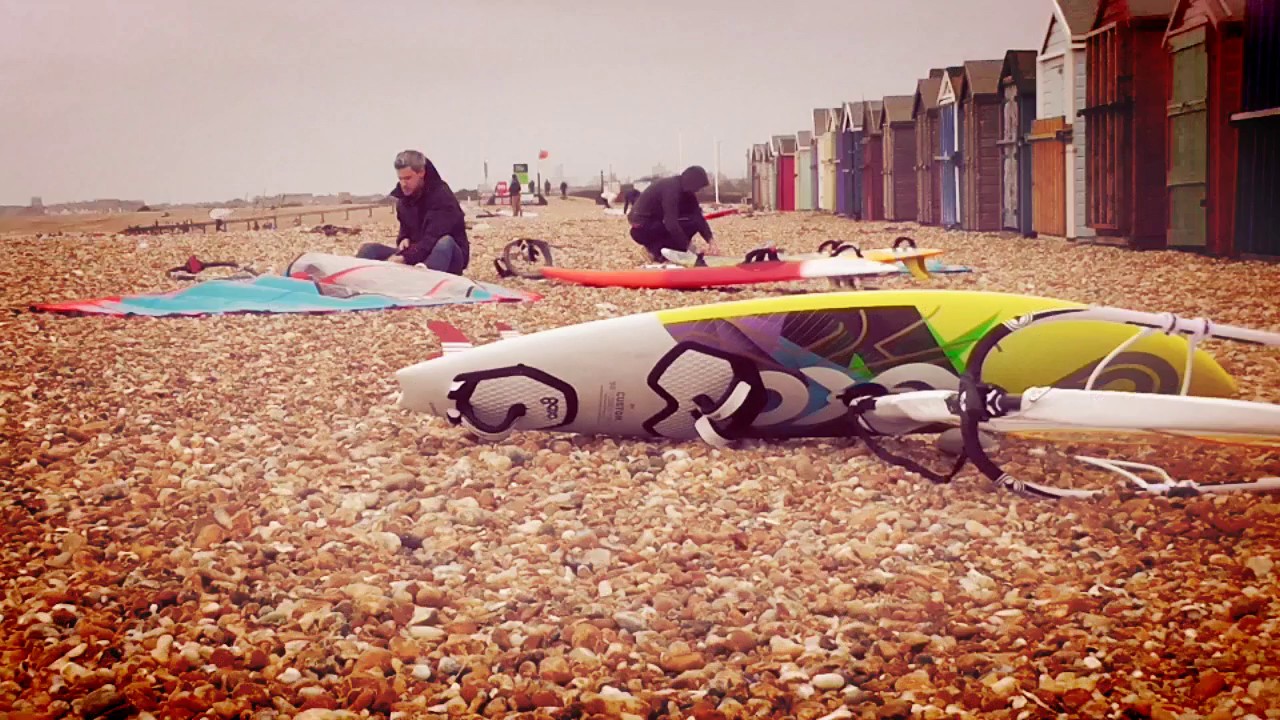 Windsurfing at Hayling Island (March 2017)