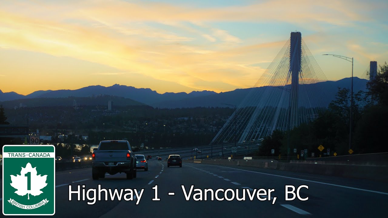 Highway 1 West through Vancouver