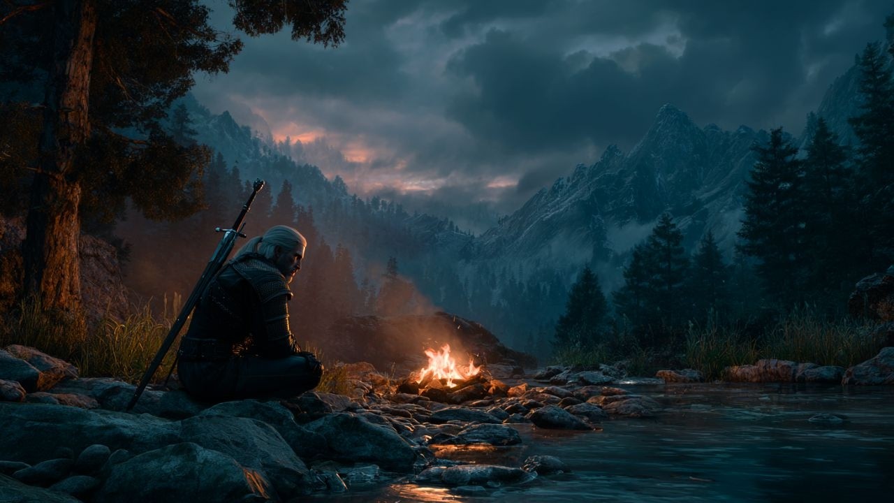 Cozy campfire | Medieval music & peaceful atmosphere– Medieval Fantasy Music for Reading & Writing
