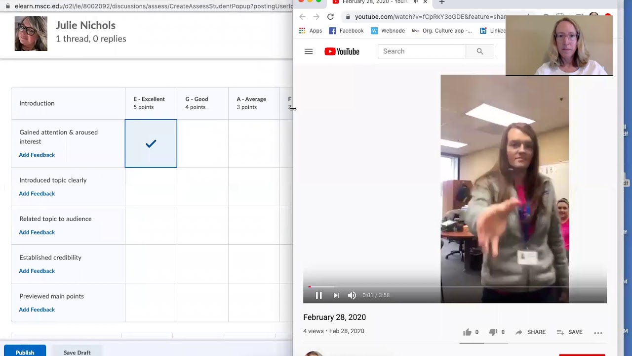 D2L Speech Rubric Tutorial