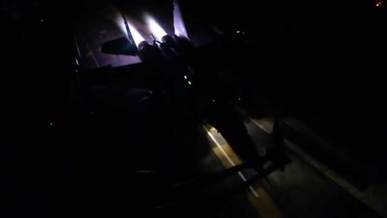 Naval fighter MiG-29K spectacular night takeoff from aircraft carrier