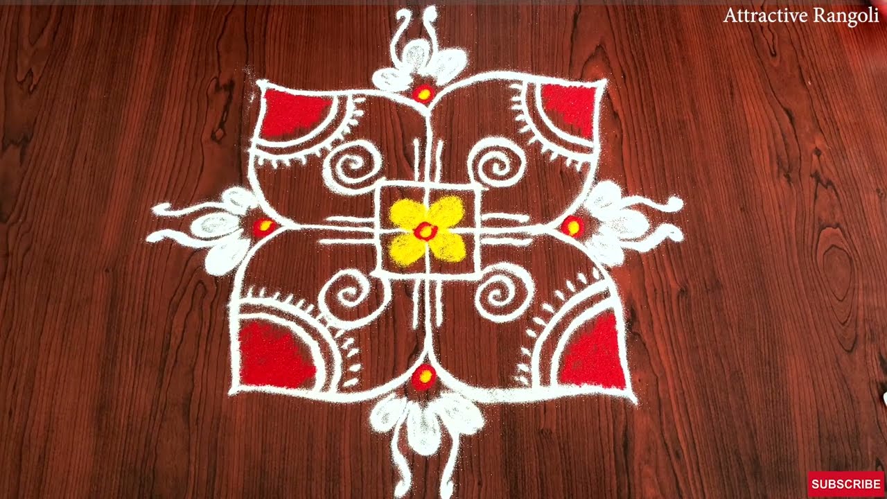 🌟7 Easy 🌟Thai Special Rangoli Muggulu🌟🌟daily Kolam 🌟Easy Padi Kolam Rangoli@AttractiveRangoli11