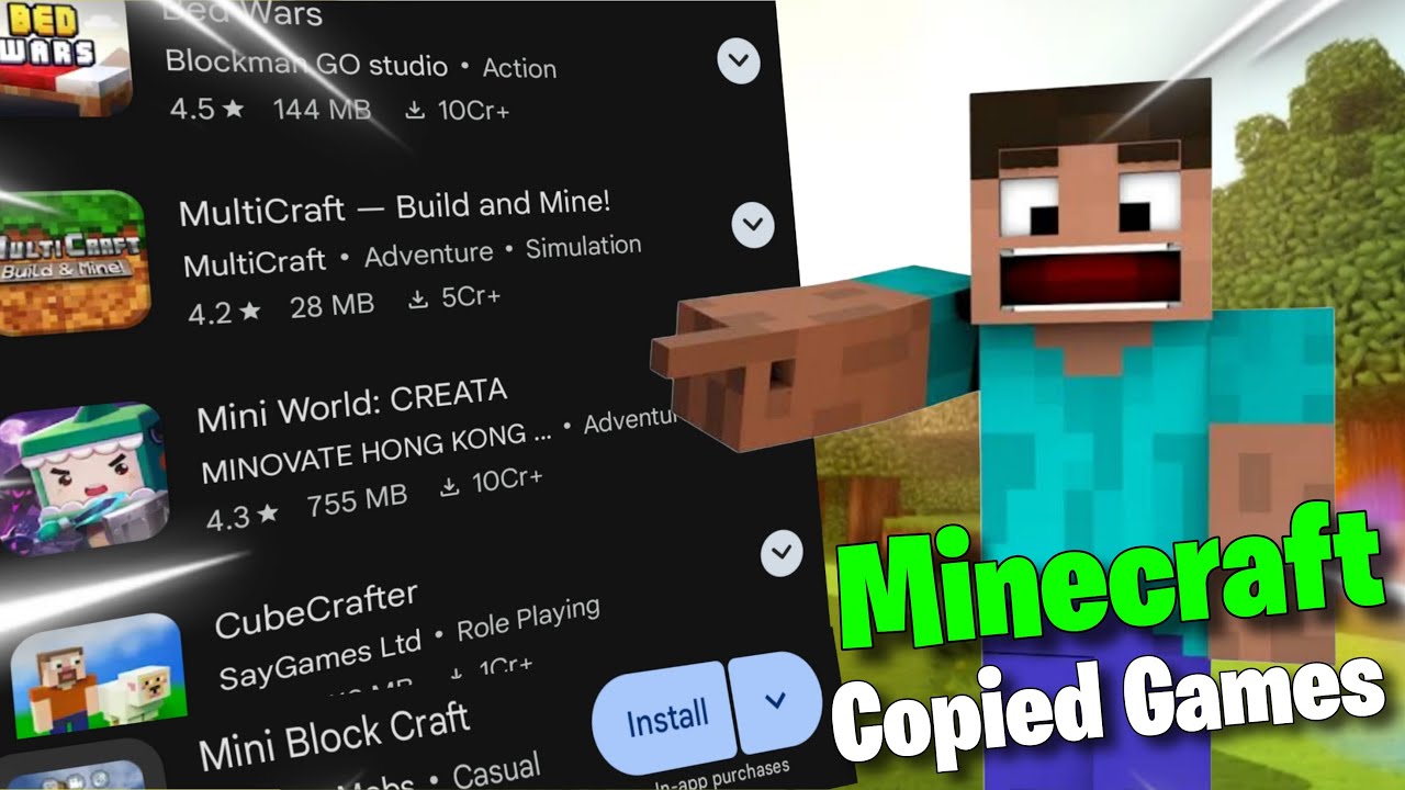 Minecraft Copied Games Tamil || Games Like Minecraft