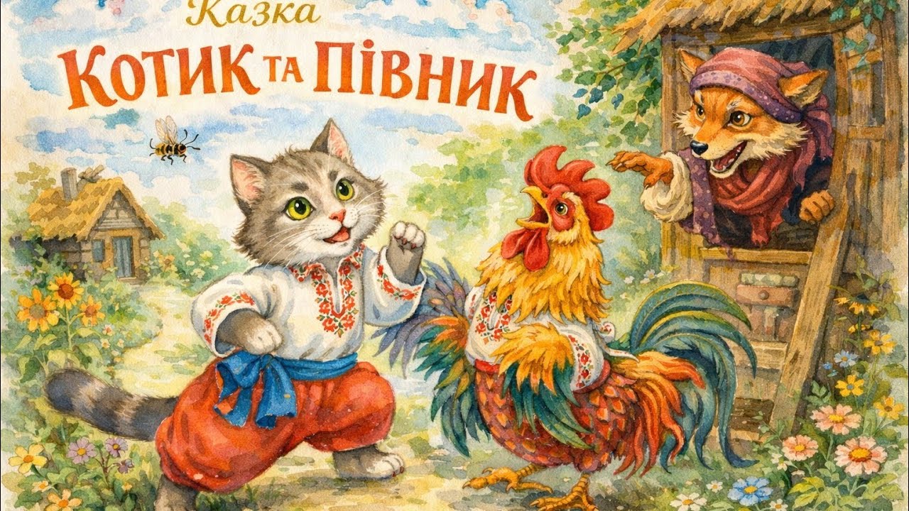 Котик та півник. Малятам на ніч